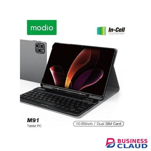 Modio M91 5G Tablet – 10.95" Display – 12GB RAM – 512GB ROM – Dual SIM – Android 13 – With Full Accessory Bundle (Keyboard, Mouse & Airpods