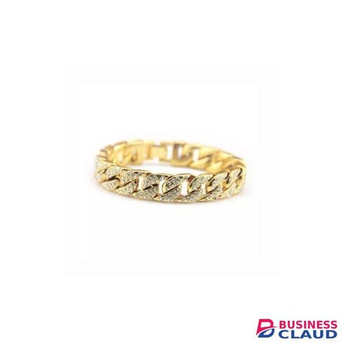 Fashion Iced Out Diamond Shaped Hand Chain Bracelet