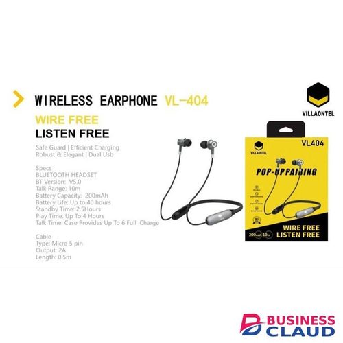 VILLAONTEL Pop-uppairing neckbud.black