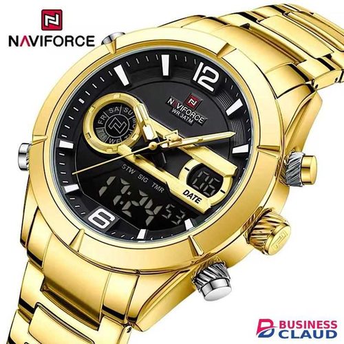 Naviforce Men's Classic Dual Time 30M Water Resistant Wrist Watch