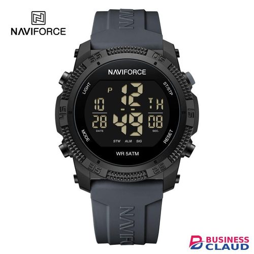 Naviforce NF7104 Men Silicon Digital Display 50M Water Resistant Watch