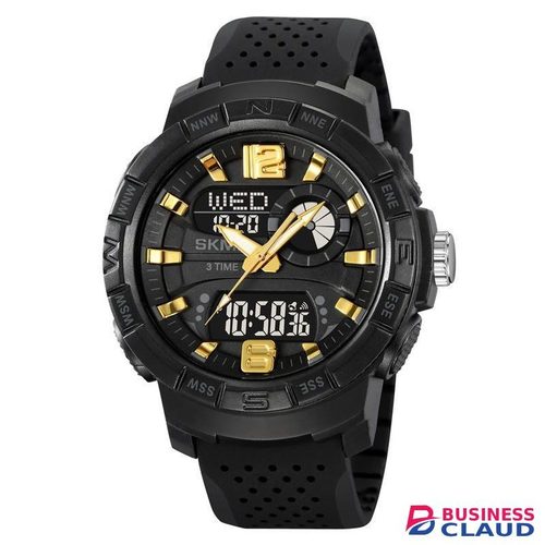 Skmei 2163 Sports Analog & digital mens watch-alarm stop watch date display
