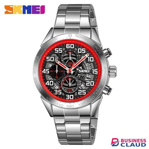 Skmei 9338 Men’s Analogue Quartz Wristwatch 3ATM Waterproof-stainless steel