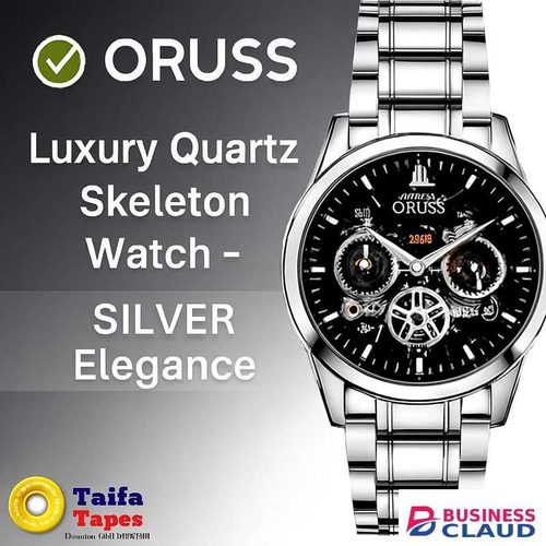 ORUSS Quartz Skeleton Wristwatch for Men – Stylish Timepiece - Precision Movement + Bold Design