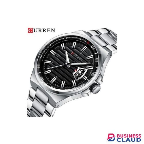 Curren 8375 Sliver Black Display Time Watch Accessories
