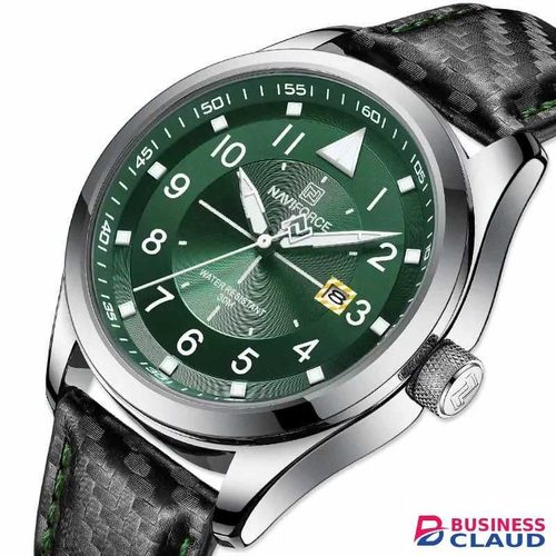 Naviforce Leather Water resistant Men Watch 8022 L – Green
