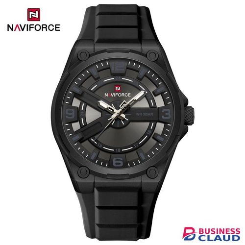Naviforce 9260 Street Edgy Trendy Men's Quartz Watch Silicone Strap Waterproof Luminous Hands Sporty Cool Male Clock Gift