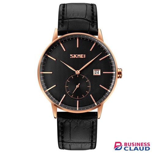 Skmei 9273 leather straps mens watch quartz water resistant