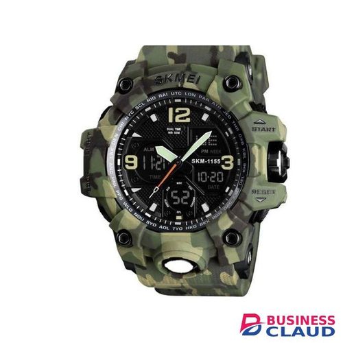 Skmei Sports Waterproof Digital 2 Time Chronograph Watch 1155B