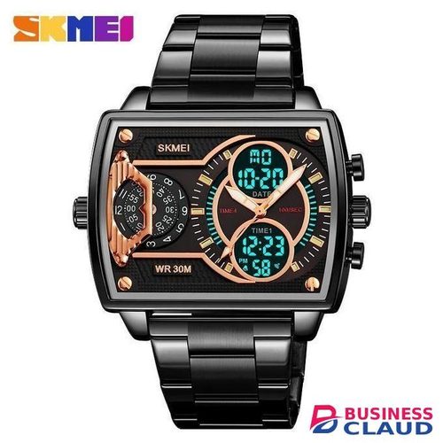 Skmei Dual Movement 4 Time Sport Wristwatch Mens Waterproof Watch 222999