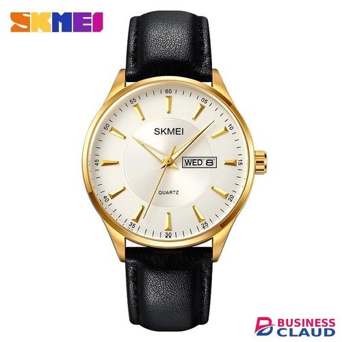 Skmei 2075 mens watch leather straps watches with date display