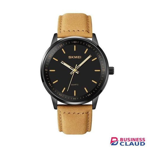Skmei 2034 Quartz Watch Leather Straps Official Wear mens watch