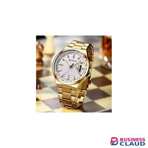 Curren 8375 Business Men's Brand Watch for Men Stainless Steel - Gold