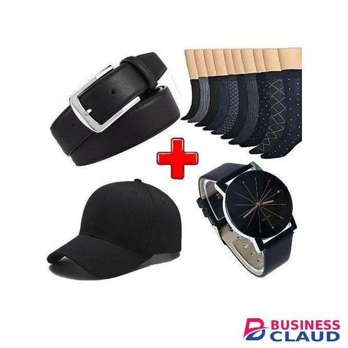 BELT FOR MEN // Smart & Quality Belt For Men + Cap + Men Quartize Watch + 3 Pairs Of Socks For Men
