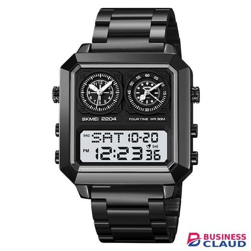 Skmei 2204 mens watch digital stainless waterproof alarm, date