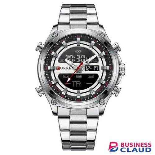 Curren Digital Led Luminous Multi function Dual Display Quartz Men's Watch