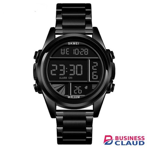 Skmei 1448 alarm waterproof Creativity Dial Design Digital Watch stainless mens watch