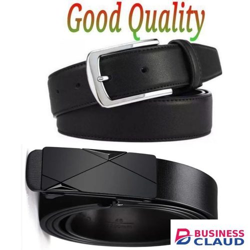 STRONG & CLASSY MEN’S BLACK BUCKLE BELT – PERFECT FOR SUITS, OFFICE WEAR & CORPORATE LOOKS + Leather Strong Belt