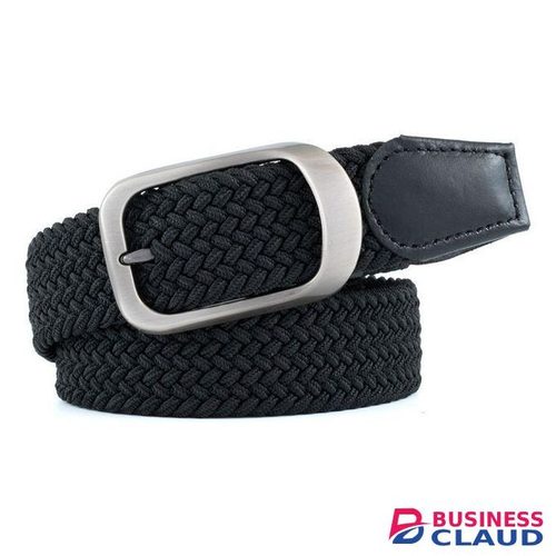 Black Braided Belt, Classic Unisex Elastic Fiber
