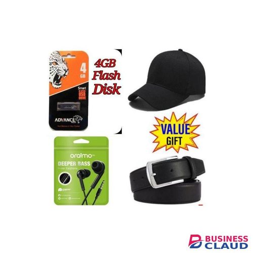 Advance 4GB Flash Disk + Belt + Cap + Strong Bass Earphones