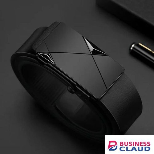 Men Modern Automatic Buckle Belt, PU Leather Strap