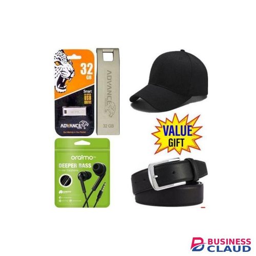 Advance 32GB Flash Disk + Belt + Cap + Strong Bass Earphones