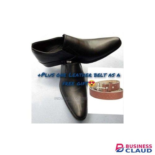 Mens Official Ethiopian Leather Shoes And One Gift Leather Belts