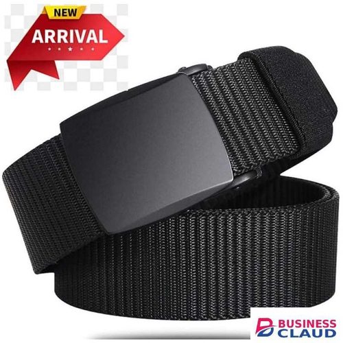Mens Buckled Comfortable Belt- Men Fabric Adjustable Canvas Belt-Tactical belt