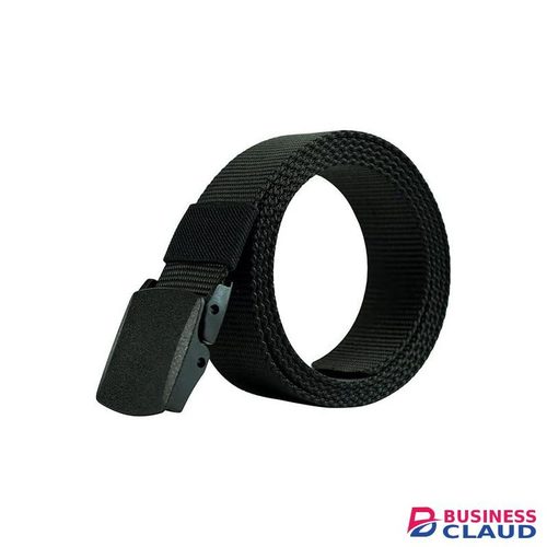 A Men's Genuine Black Canvas Polyester Belt