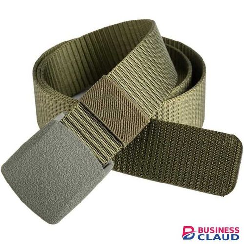 Men's genuine army green canvas polyester belt