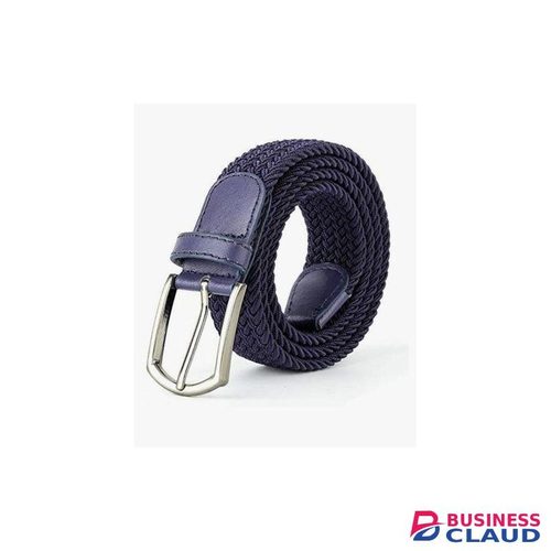 Canvas Elastic Woven Stretch Braided Belt - BLUE
