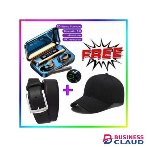 F9 -Wireless Headphones Sport Bluetooth Earphones For Itel Phones & Cap & Belt