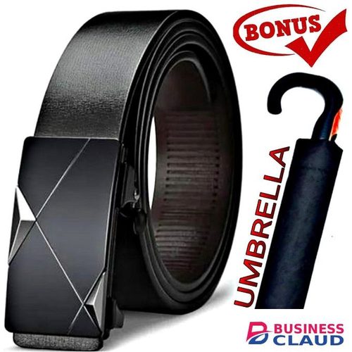 Buckle Leather Belt & Umbrella