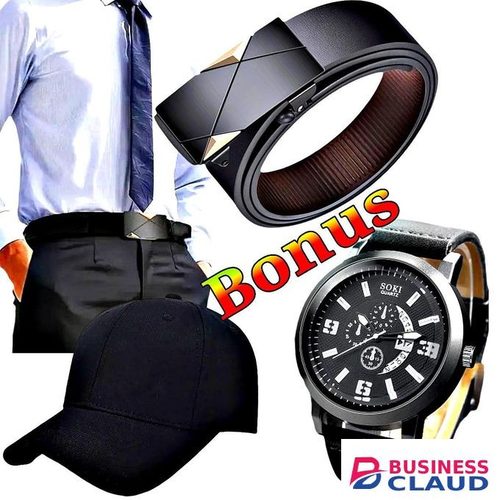 Buckle Leather Belt // Black Cap // Watch