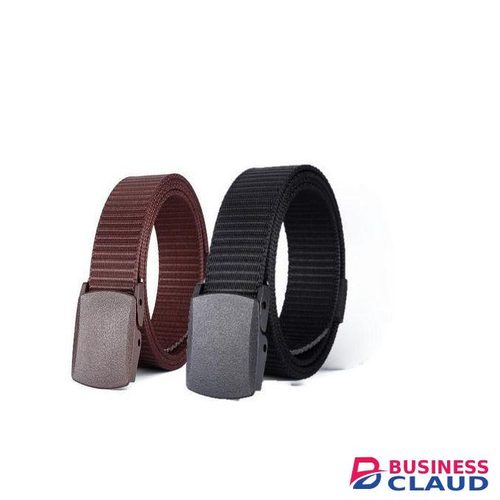 2 PC CANVAS BELT BLACK & BROWN