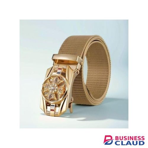 Men Belt Nylon Casual Automatic Buckle Casual Canvas Belt