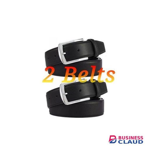 GOOD BELTS FOR BOYS // 2 Boy's Durable Buckle Belts -Black