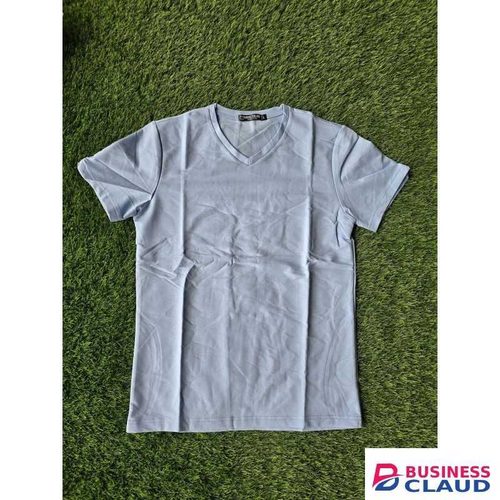 Vneck White Cotton Tshirts