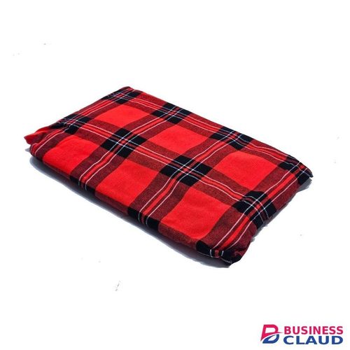 A red and black maasai shuka very warm to have