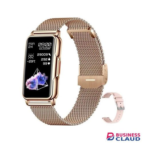 Lige Smart Bracelet Rose Gold Bluetooth Fitness Sports Bracelet, 1.47-inch Smartwatch