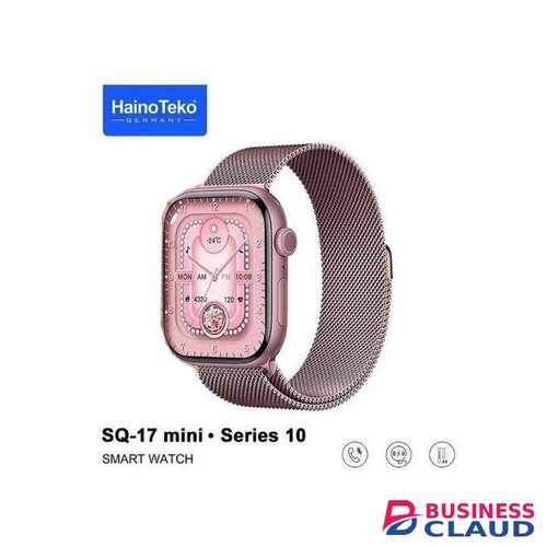 Mini Smart Watch AMOLED Display with 3 Interchangeable Straps Designed for Ladies Pink