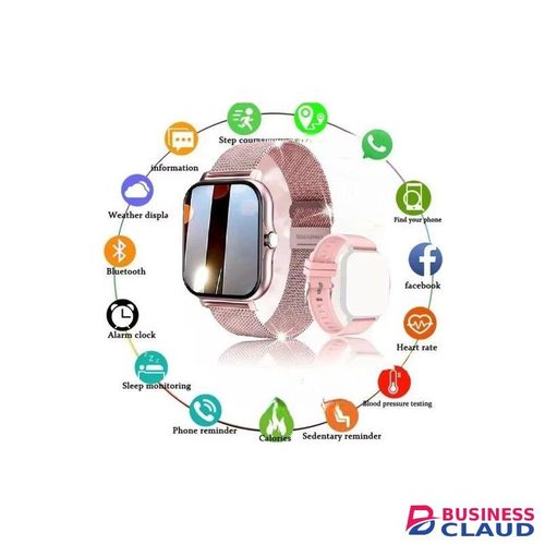 Ladies Big Full Touch Screen Pedometer Bluetooth Call Smart Watch