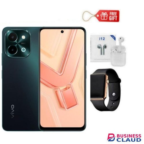 Vivo Y28 - 6.64", 8GB RAM + 128 GB, Dual SIM 6000mAh, Agate Green + Watch & Airpods