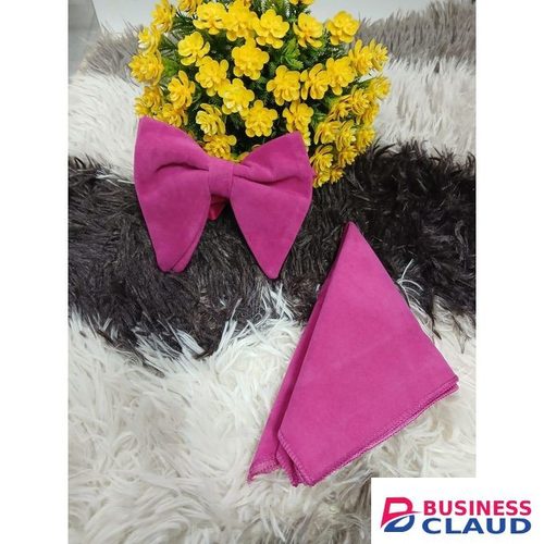 Deep Blue Velvet Bow & Matching Triangle Accent – Soft Decorative Set for Styling, Gift Wrapping, or Display Use