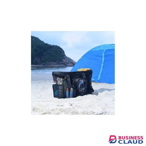 Mesh Zipper Beach Bag-Large Capacity Beach Handbag - Suitable For Family Use