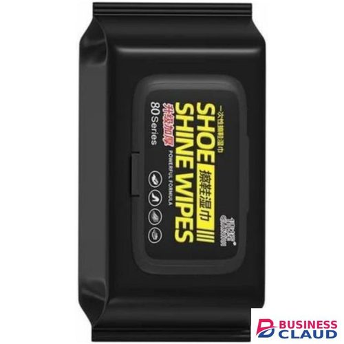 Qianqunui SHOE SHINE WIPES Quick Shine Powerful Formula For use on leather, vinyl, rubber, and synthetic materials _ 80'Series / Sheets