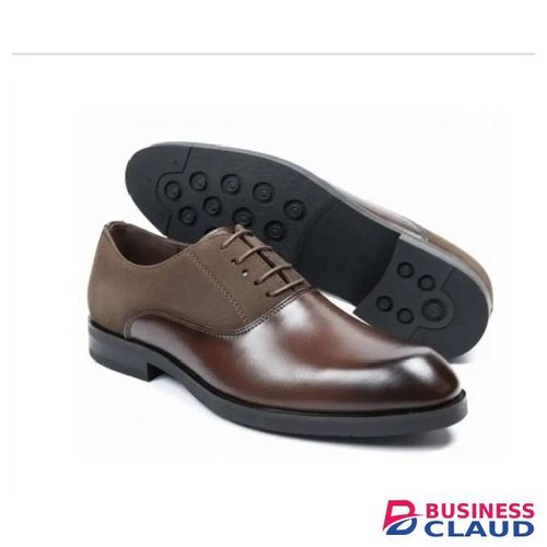 Men's Premium Dual-Texture Leather & Suede Oxford Shoes Official Shoes- Perfect For Daily Office Use