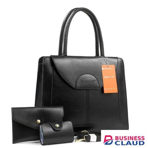Elegant PU Leather Women 3 In 1 Set Official Ladies Handbag