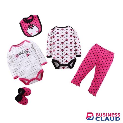 Girls Long Sleeved Tops & Pants 5 Piece Set - Little Lady
