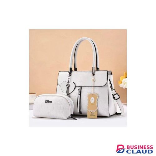 Elegant PU Leather Women 2 In 1 Set Official Ladies Handbag